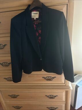 L'AGENCE Black Women's Single-Button Blazer